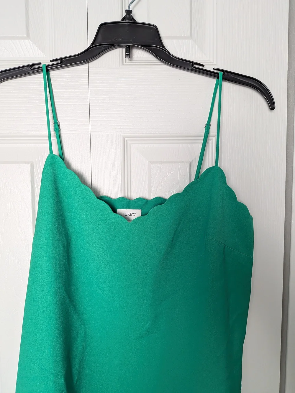 J. Crew Emerald Green Scalloped Neck Cami